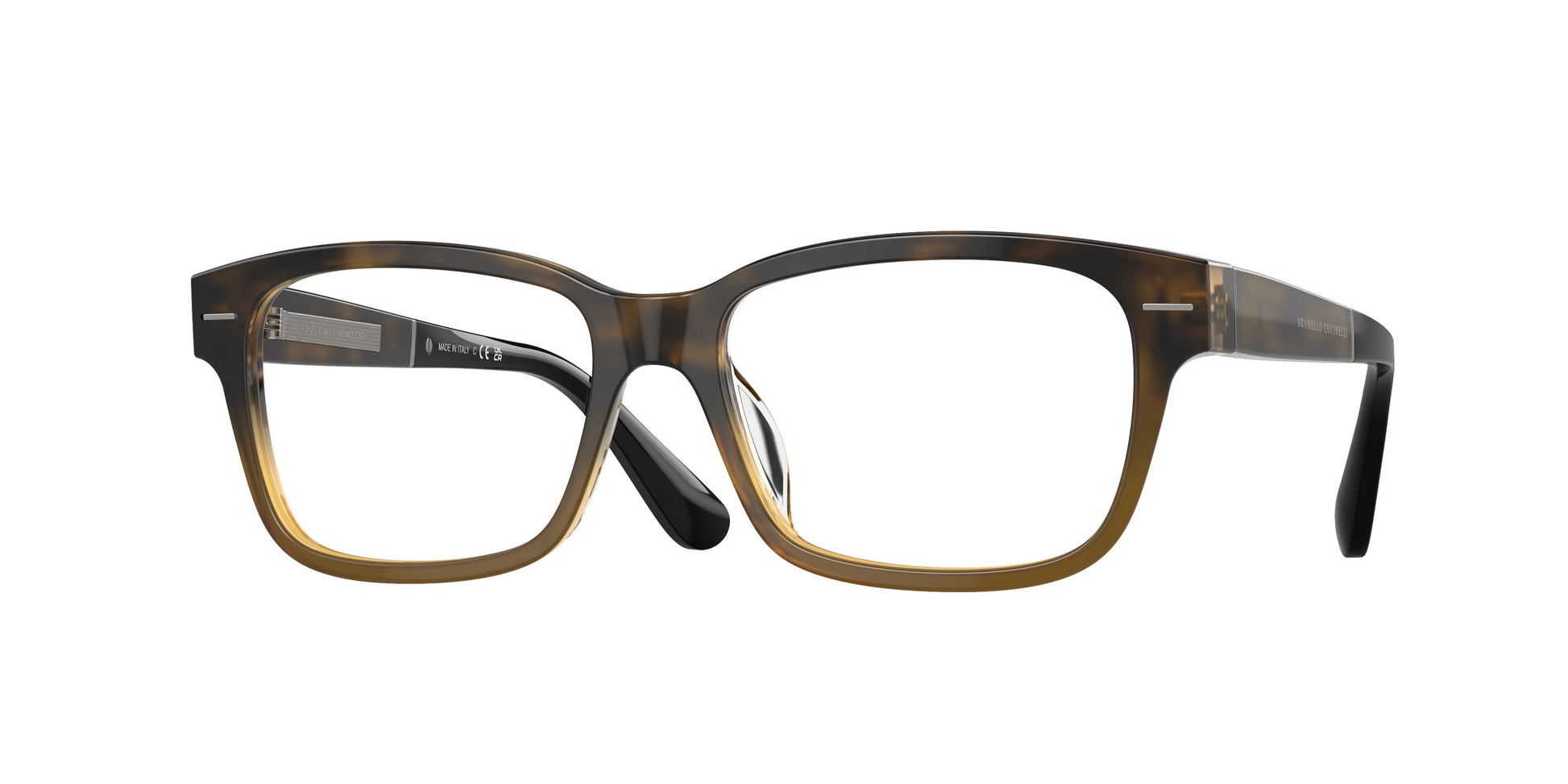 Brunello Cucinelli eyeglasses model BC3003 in Havana, handcrafted Italian luxury optical frames made with premium materials