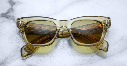 Jacques Marie Mage Dealan Sunglasses - Olive - Front View